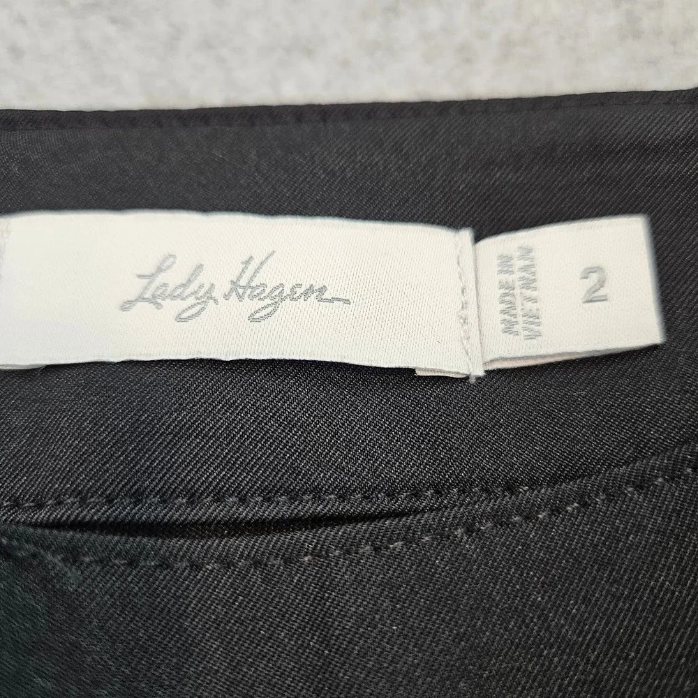 Lady Hagen Black Golf Skort Women Size 2 Active Performance Skirt Pockets Slit